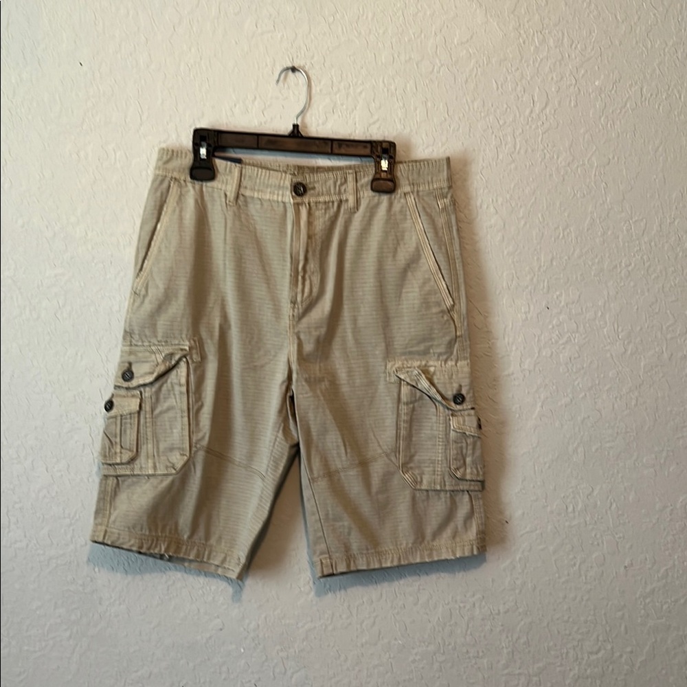 BKE Tan Cargo Shorts Classic Utility Style